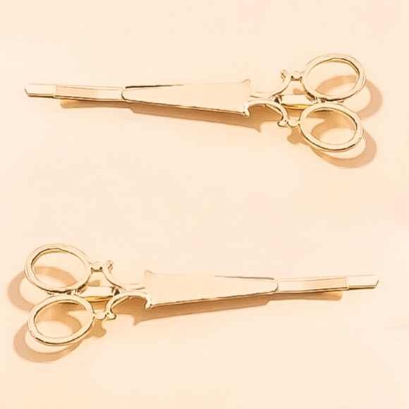 ⚜️[𝟯/$𝟭𝟴]⚜️NEW 2 Scissors Hairpins Minimalist Set - Picture 6 of 14